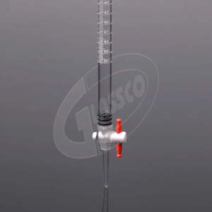 Burette, plastic body, PTFE stopcock