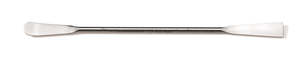 Labware: Double spatulas with one trapezoidal spatula blade