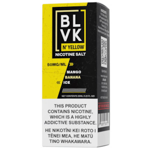 Nicotine Salt E-Liquid: BLVK N' YELLOW - Mango Banana Ice
