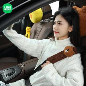 Products: Line Friends Car Seat Belt Cover, Cushion Pad