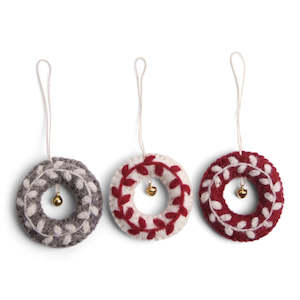 En Gry Sif: Mini Felt Wreath Ornaments | Set of 3 | En Gry & Sif