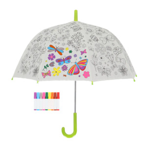 Colour in Umbrella | Flowers & Butterflies