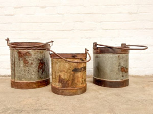 Giftware: Iron Milk Buckets | Set Of 3