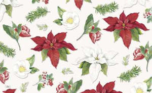 Christmas Florals Allover Napkins | 20 Pack