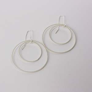 Frances Stachl: FS267: Double twist (takawiri) hoop earrings