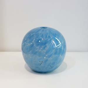 Monmouth Glass: SALE Sphere vase - blue frit