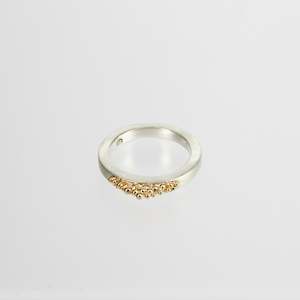 Rachael Morrison: RMO33: Gold granule ring, high stacked