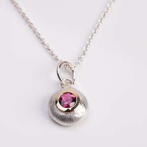 Rachael Morrison: RMO16: Rhodolite garnet pebble pendant