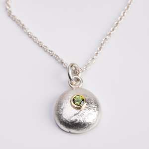 Rachael Morrison: RMO22: Pebble pendant with tourmaline