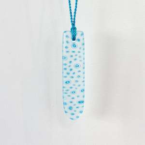 Greg Smith: GSM02: Blade pendant - blue murrine canework glass