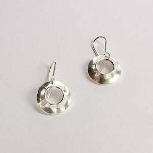 LA125: Concave ring earrings - large