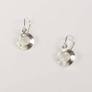 Lucia Araoz: LA126: Concave ring earrings - small