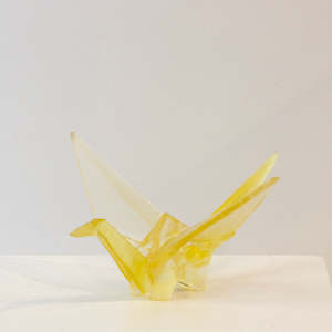 TBA67: Origami crane - yellow