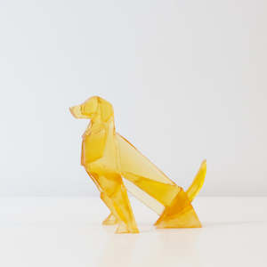 TBA107: Origami dog - orange/yellow