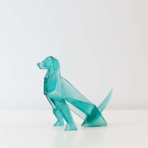 Tom Barter: TBA104: Origami dog - teal/jade