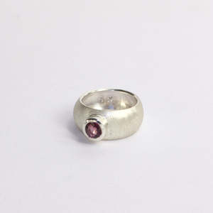 RK84: Bombe ring with rhodolite garnet