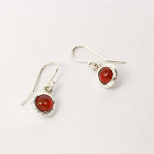 DM383C: Carnelian ingot drop earrings