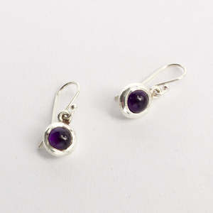 Earrings: DM382C: Amethyst ingot drop earrings