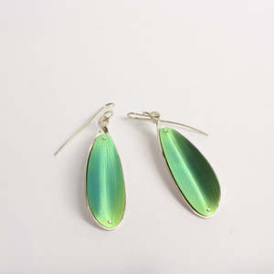 Earrings: RB182: Kauri leaf earrings - large