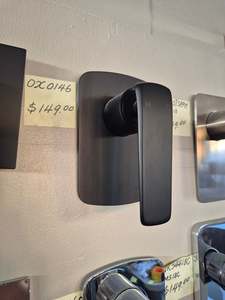 Smooth Curved Black Shower Mixer