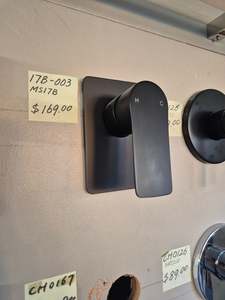Shower Mixers: Matte Black Rounded Edge Shower Mixer
