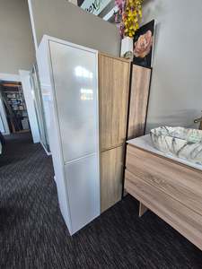 Cabinets: Plywood Tall Bathroom Cabinet