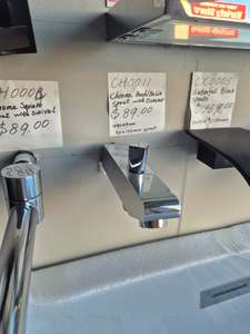 Chrome Bath/Basin Spout with Diverter