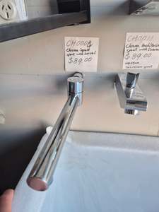 Bath Spouts: Chrome Tube Bath Spout with Swivel