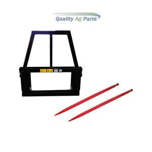 Products: High Back Bale Frame - 2 x M28 x 1250mm SHW Tines - Quality Ag Parts