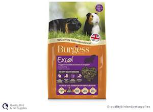 Rabbit Guinea Pig: Burgess Excel Adult Guinea Pig Nuggets with Blackcurrant & Oregano 2kg