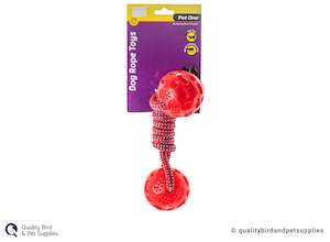 Dog Toys: Pet One Dog Toy Dumbells Red Balls