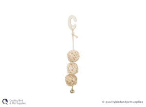 Bird Toys: Trixie - 3 Rattan Balls with Bell