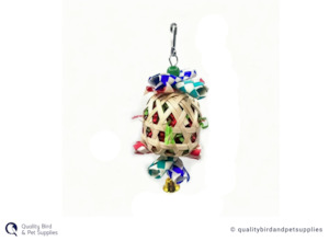 Cane and Paper Lantern with Bell