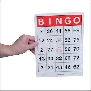 2021 Games: Jumbo Bingo Cards (set of 25)
