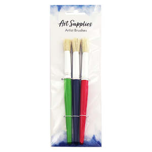 2021 Arts And Crafts: Artist Paint Brushes Jumbo Wooden 3pc