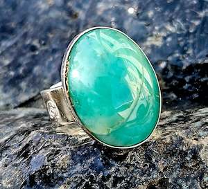 Green Aventurine Ring, Adjustable