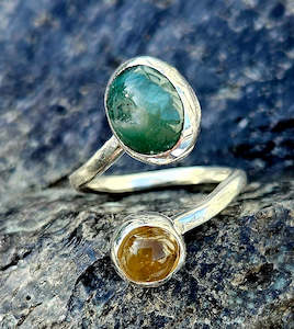 Jewellery Space: Mtorolite & Citrine Bypass Ring