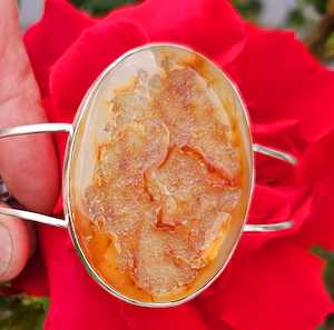 Carnelian Sterling Silver Cuff