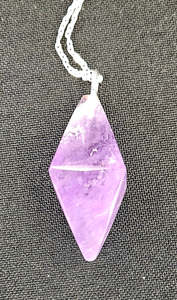 Jewellery Space: Amethyst Double Pyramid Pendulum-Necklace