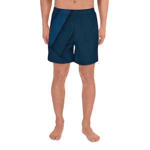 Qg Activewear: QG Blue Black Men's Athletic Long Shorts