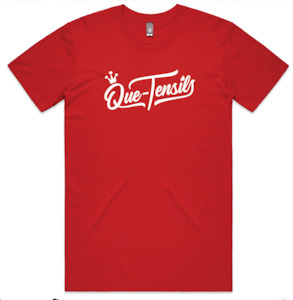 Apparel: Que-Tensils Logo Tee - Red