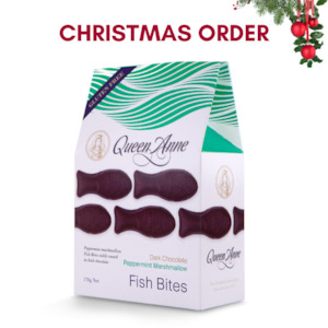 All: XMAS ORDER - Dark Chocolate Peppermint Marshmallow Fish Bites - 170g