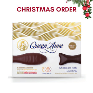 XMAS ORDER - Chocolate Fish Selection 200g (Orange, Pineapple, Strawberry, Raspberry)