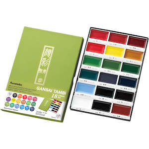 Kuretake GANSAI TAMBI 18 Watercolour set