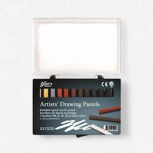 Hard Pastels: Artists' Hard-Pastel Set - Set of 12 x Earthtones