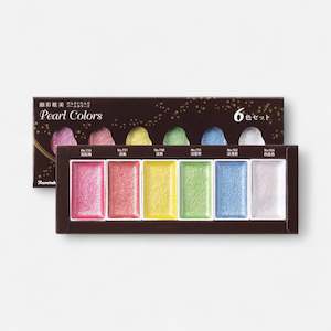 Kuretake Gansai Tambi™️ Pearl Colours Metallic Watercolour Set 6