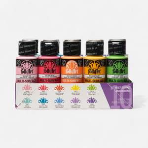 Folkart® Multi-Surface Acrylic Paint Set of 10 - BRIGHTS