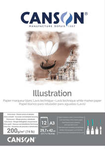 Paper: Canson Illustration Pad A3 200g/m