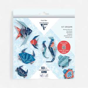 Paper: Clairefontaine Origami Kit 60sheets - Marine Wildlife