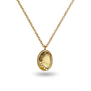 Products: Baby Pāua Pendant Gold The Flower